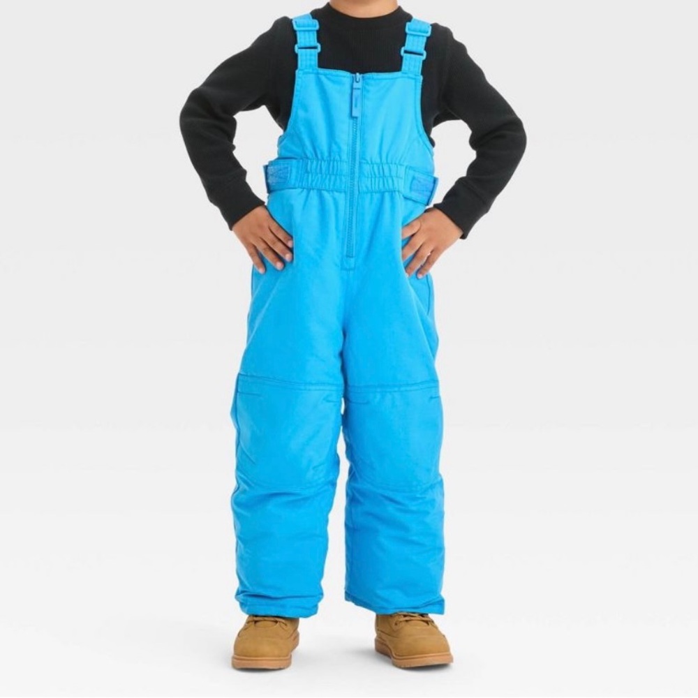 Cat & Jack Kids Blue Bib Snow Winter Ski Pants Overalls Size 4T New w Tags